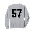 Number 57 Backside 80S 90S Team Sweatshirt - Graphic Print Men Women