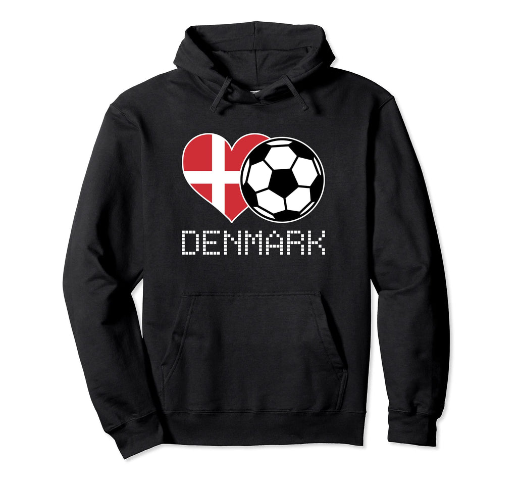 Denmark Soccer Danish Flag Love Country Hoodie - Fun Novelty Design Unisex