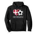 Denmark Soccer Danish Flag Love Country Hoodie - Fun Novelty Design Unisex