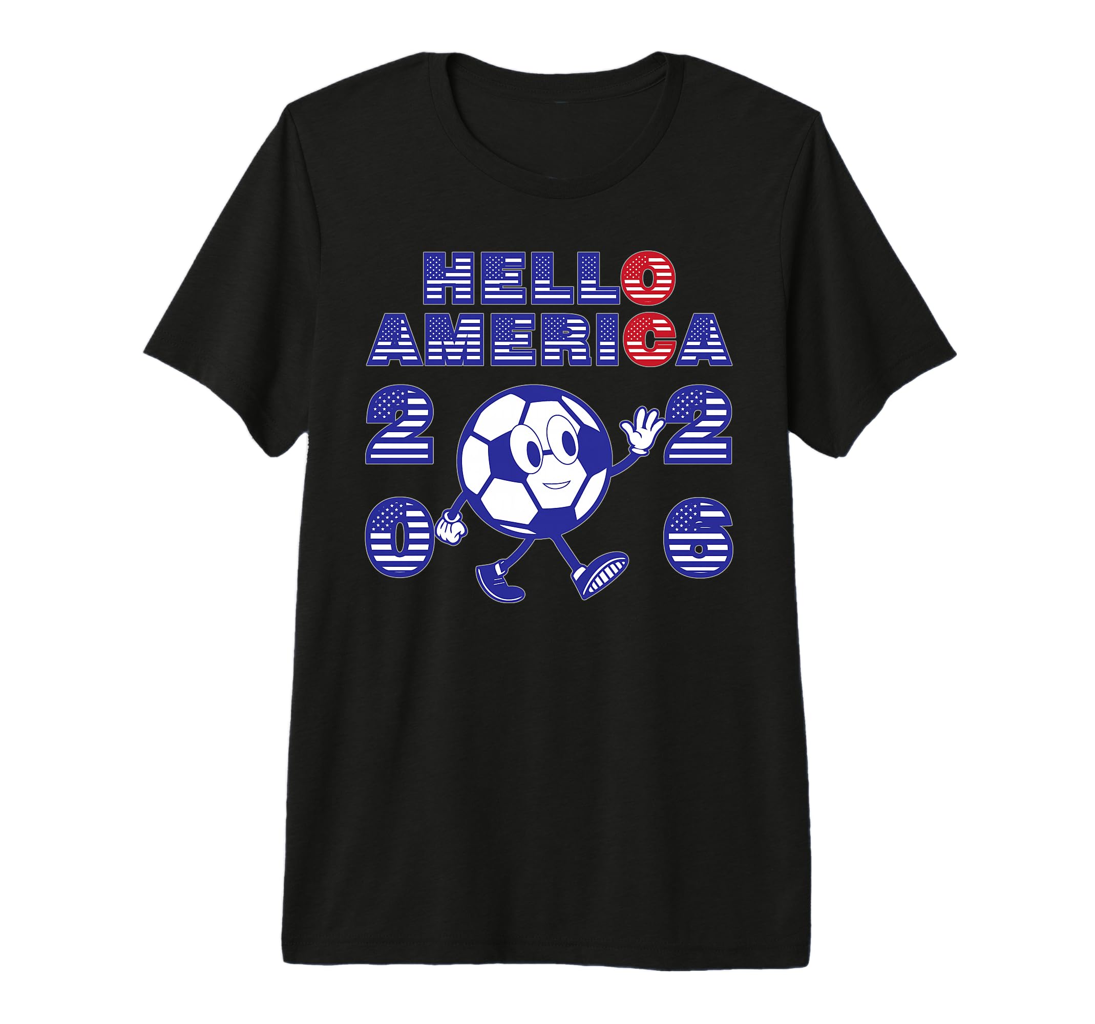 Hello America Soccer 2026 Host Fan T-Shirt - Minimalist Print for Adults