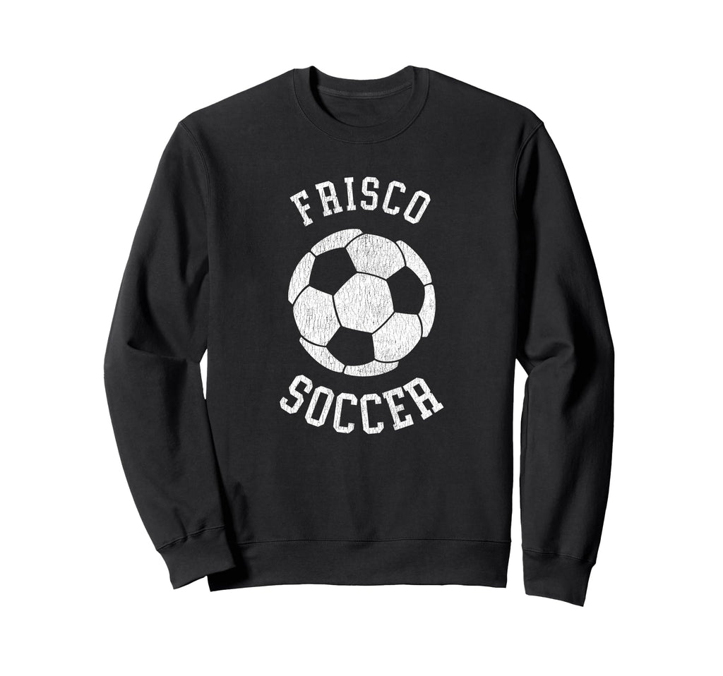 Frisco Soccer Distressed 90S Sweatshirt - Minimalist Print for Adults