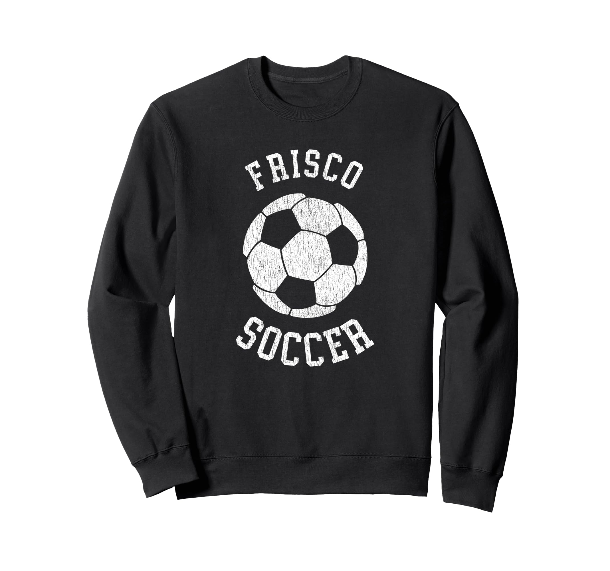 Frisco Soccer Distressed 90S Sweatshirt - Minimalist Print for Adults