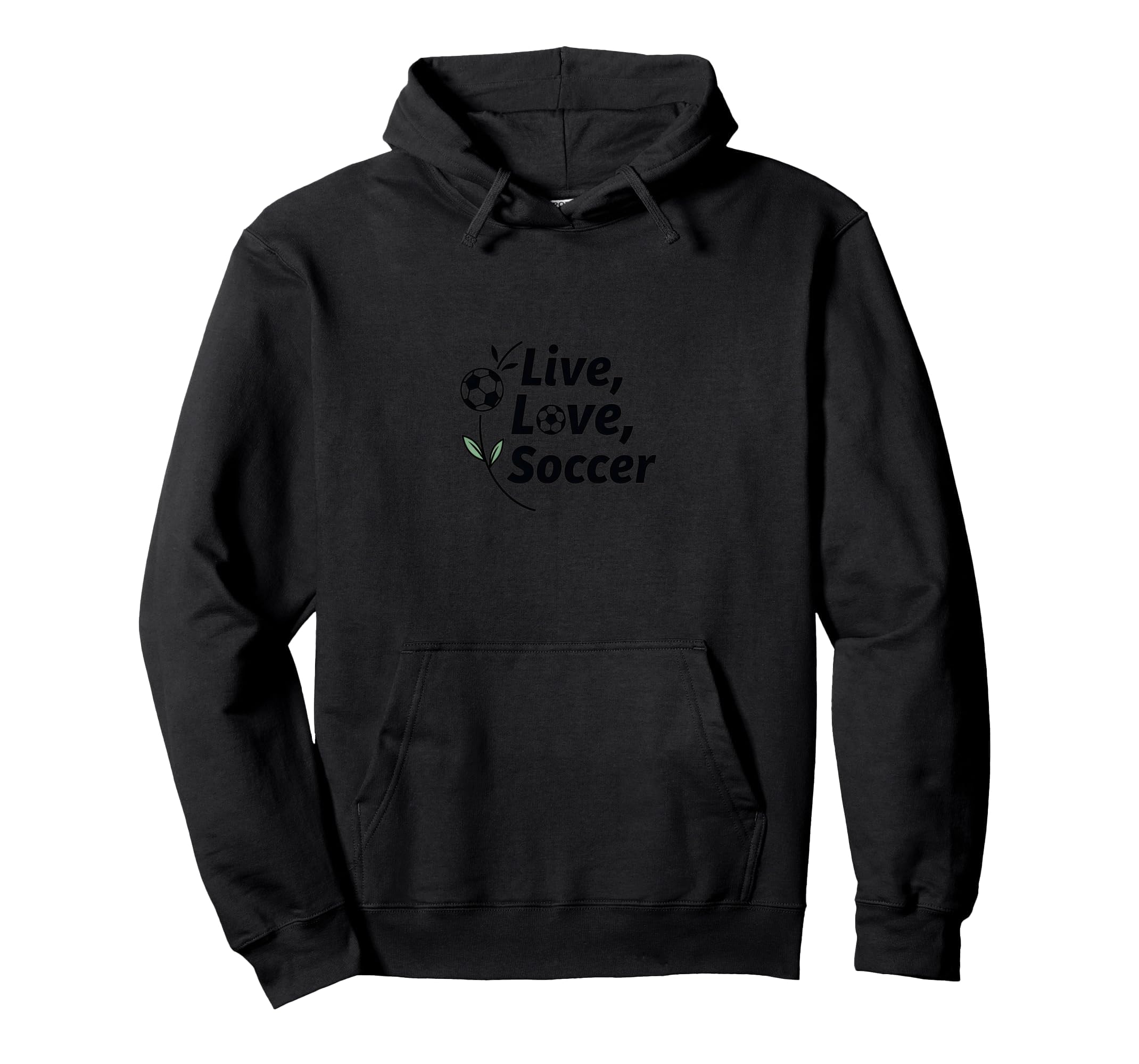Live Love Soccer Womens Sports Passion Hoodie - Aesthetic Graphic Unisex