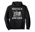 Ice Hockey Goalie Goalkeeper Keep Calm Hoodie - Streetwear Style Unisex