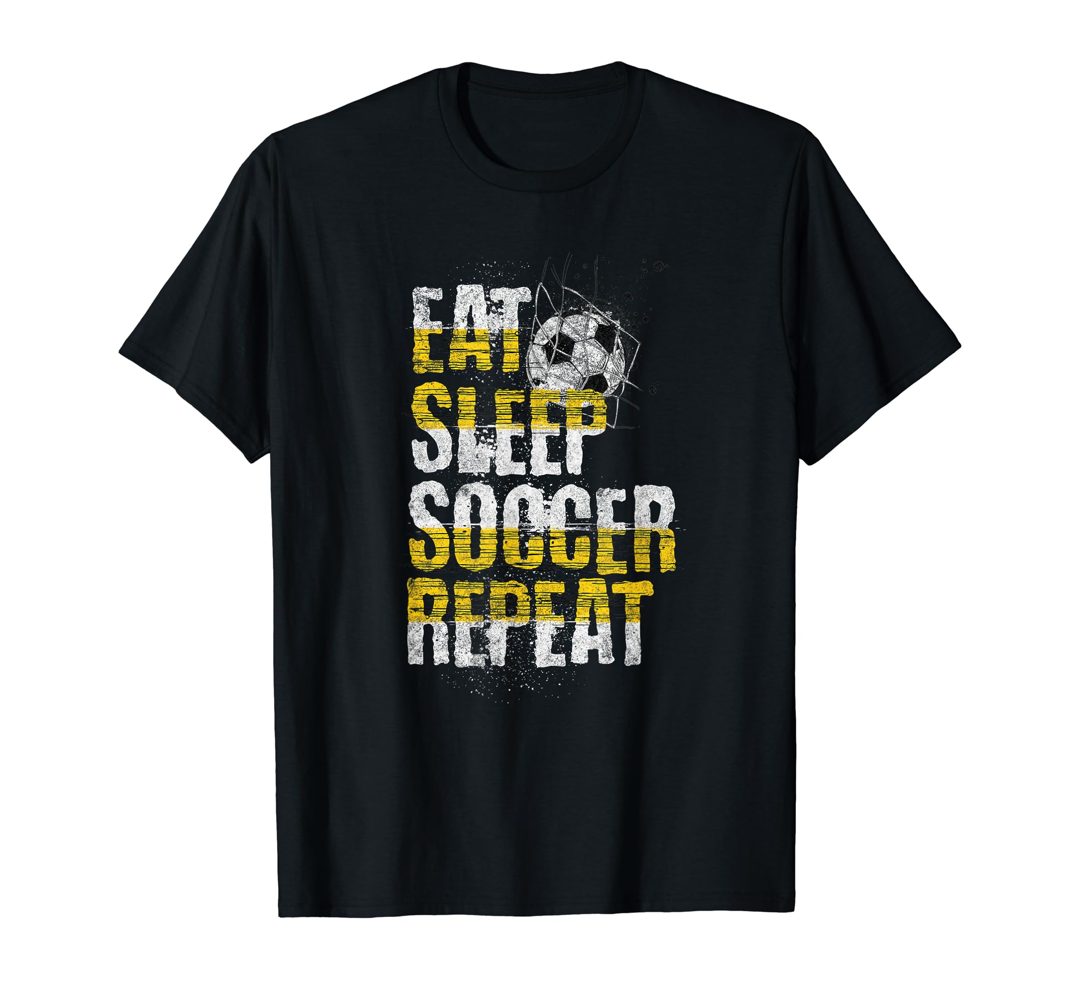 Eat Sleep Soccer Repeat Soccer Player T-Shirt - Graphic Print Men Women