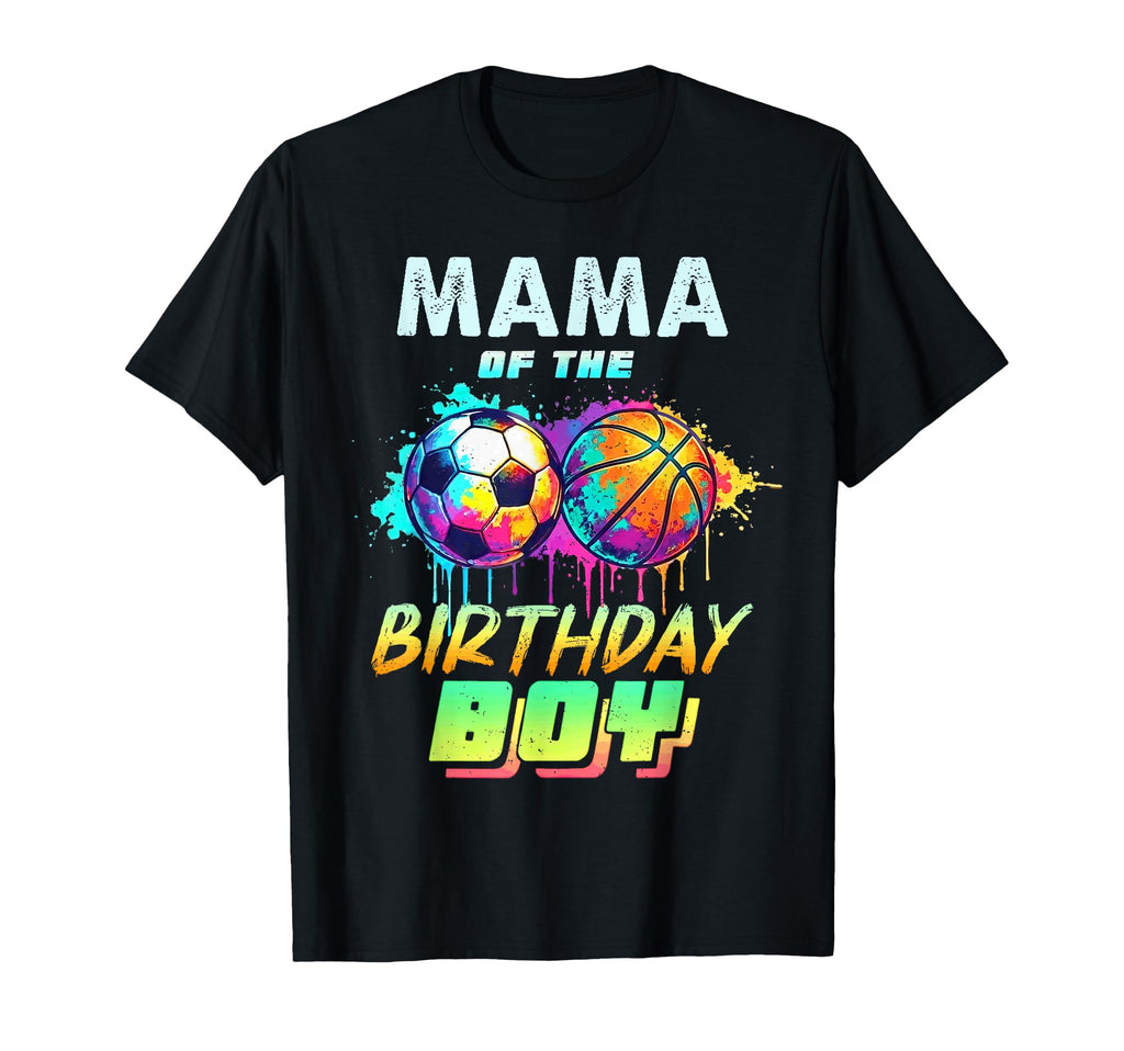Mama Birthday Basketball Soccer Ball T-Shirt - Minimalist Print for Adults