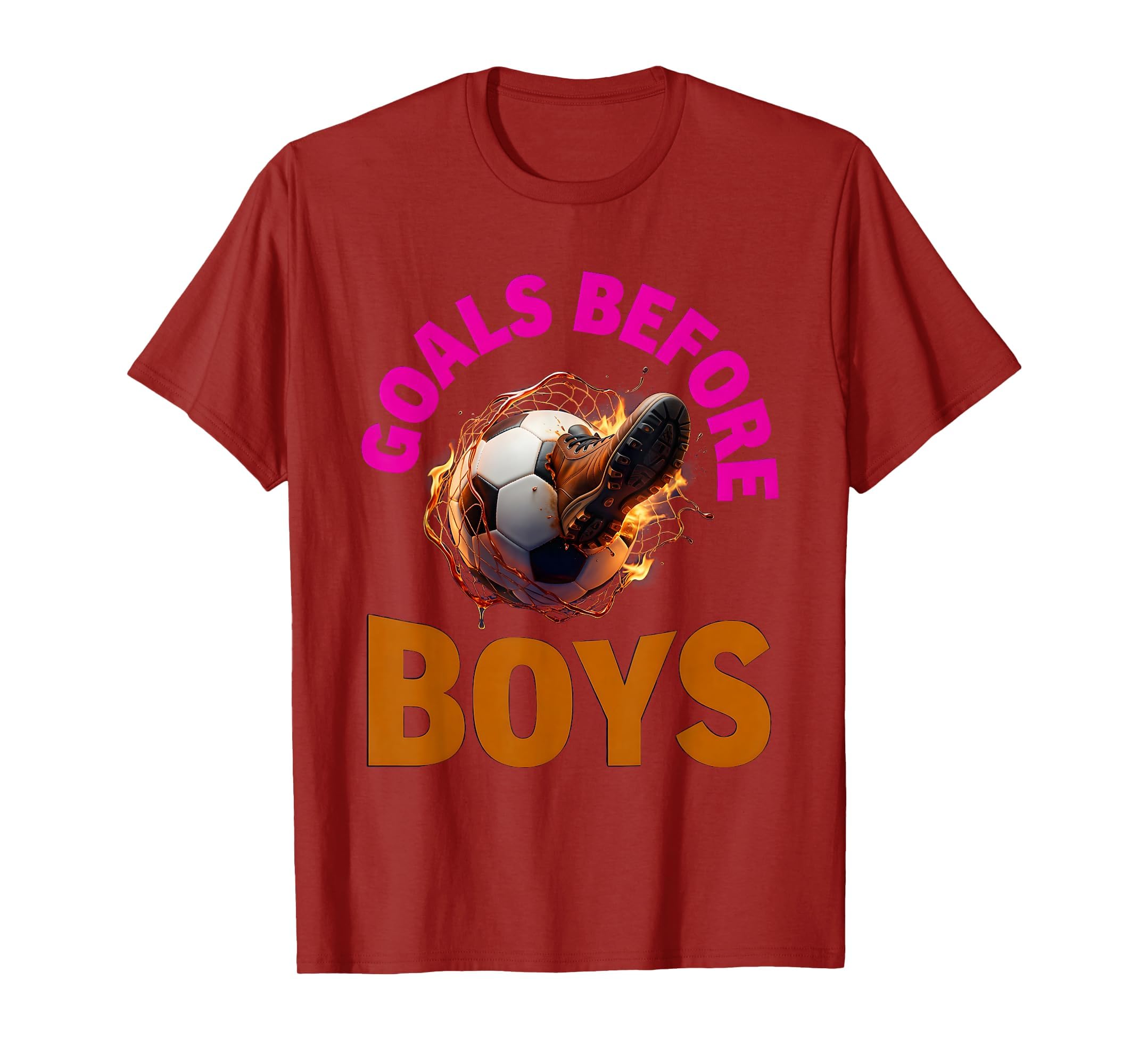 Goals Before Soccer T-Shirt - Minimalist Print for Adults