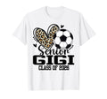 Senior Gigi Class 2026 Soccer Leopard Heart T-Shirt - Graphic Print Unisex