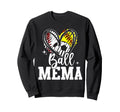 Ball Mema Baseball Softball Sweatshirt - Fun Novelty Design Men Women