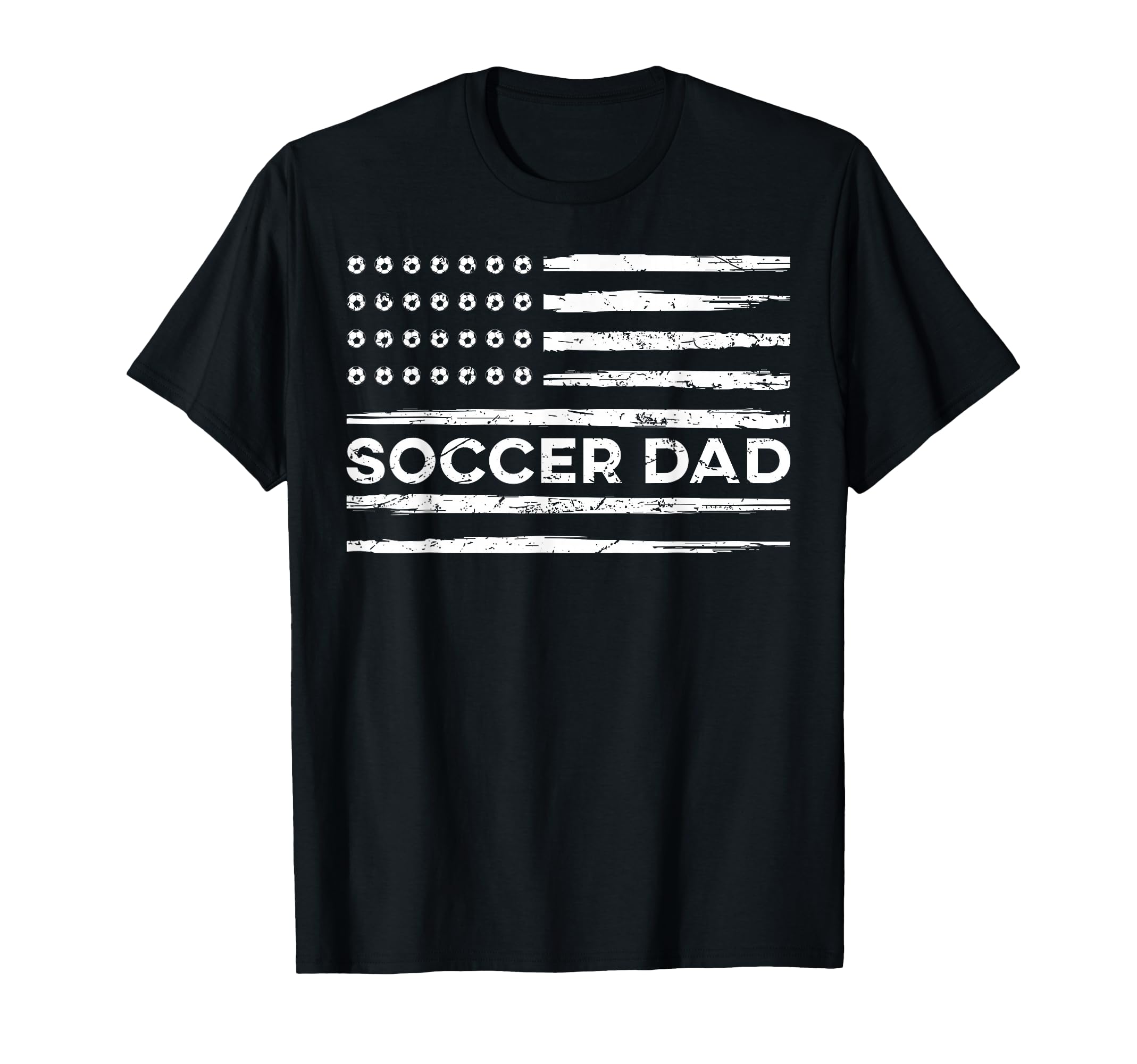 Soccer Dad Usa Flag Distressed T-Shirt - Aesthetic Graphic for Adults