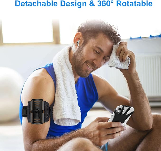 Newpponn Cell Phone Holder Armband - Reflective & Adjustable Wristband Strap Arm Bands Case Compatible with iPhone 16 15 14 13 12 Mini Pro Max Plus Samsung Galaxy Pixel for Workout Exercise Sports