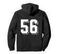 Number 56 Backside 80S 90S Team Jersey Hoodie - Minimalist Print Men Women