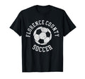 Florence County Soccer Distressed T-Shirt - Fun Novelty Design Men Women