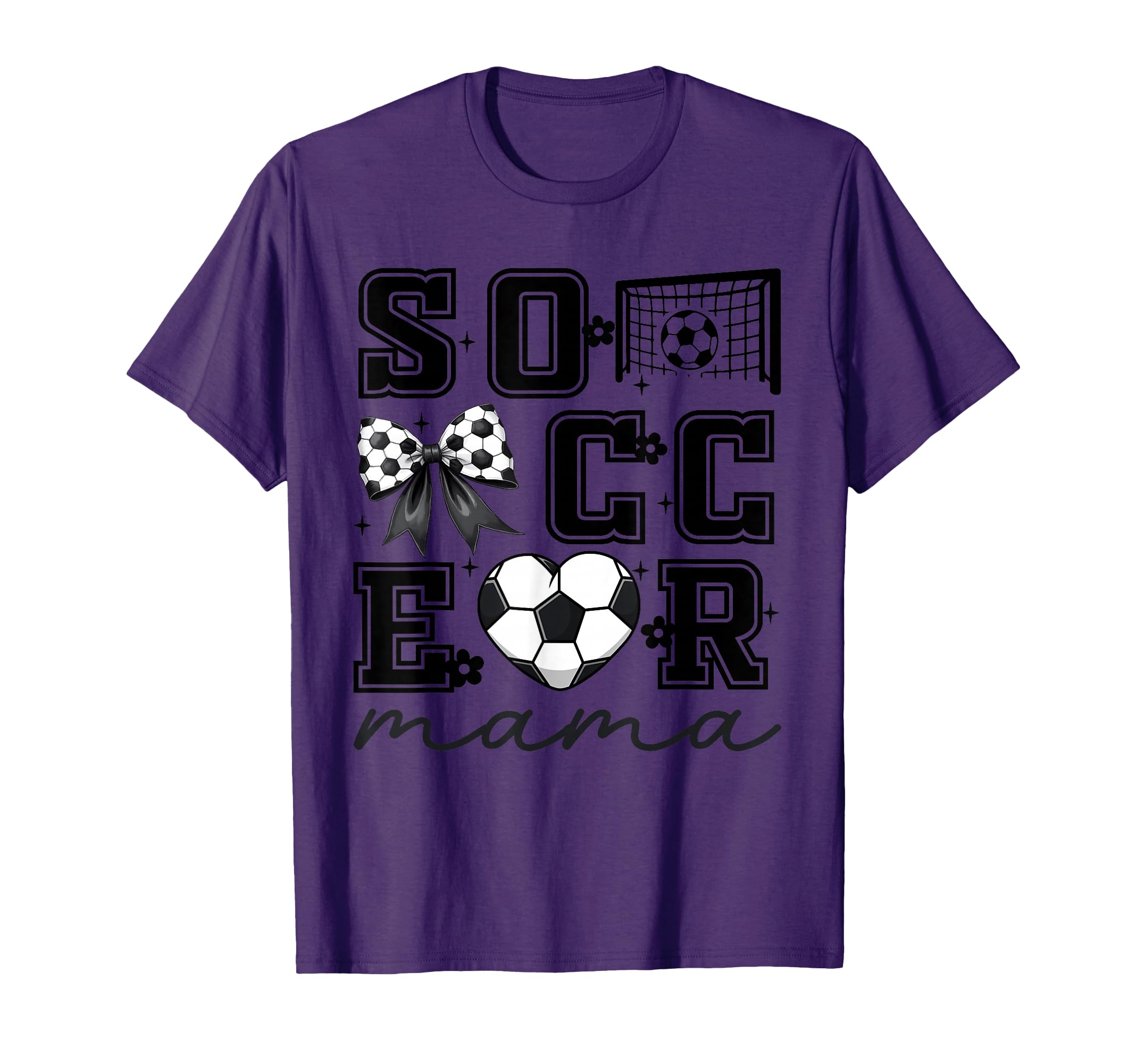 Soccer Mama Coquette Bow Funny T-Shirt - Casual Everyday Wear Unisex