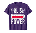 Poland Flag Polish Power Battery Proud T-Shirt - Custom Art Print Men Women