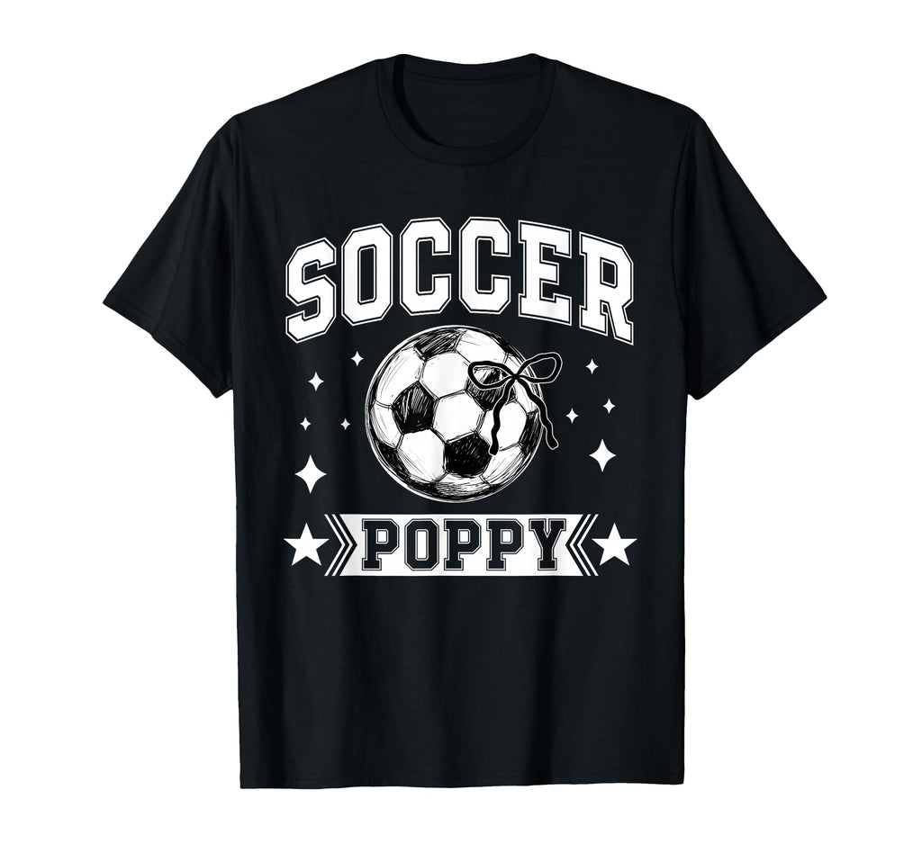 Coquette Bow Soccer Poppy Soccer Team T-Shirt - Custom Art Print Men Women