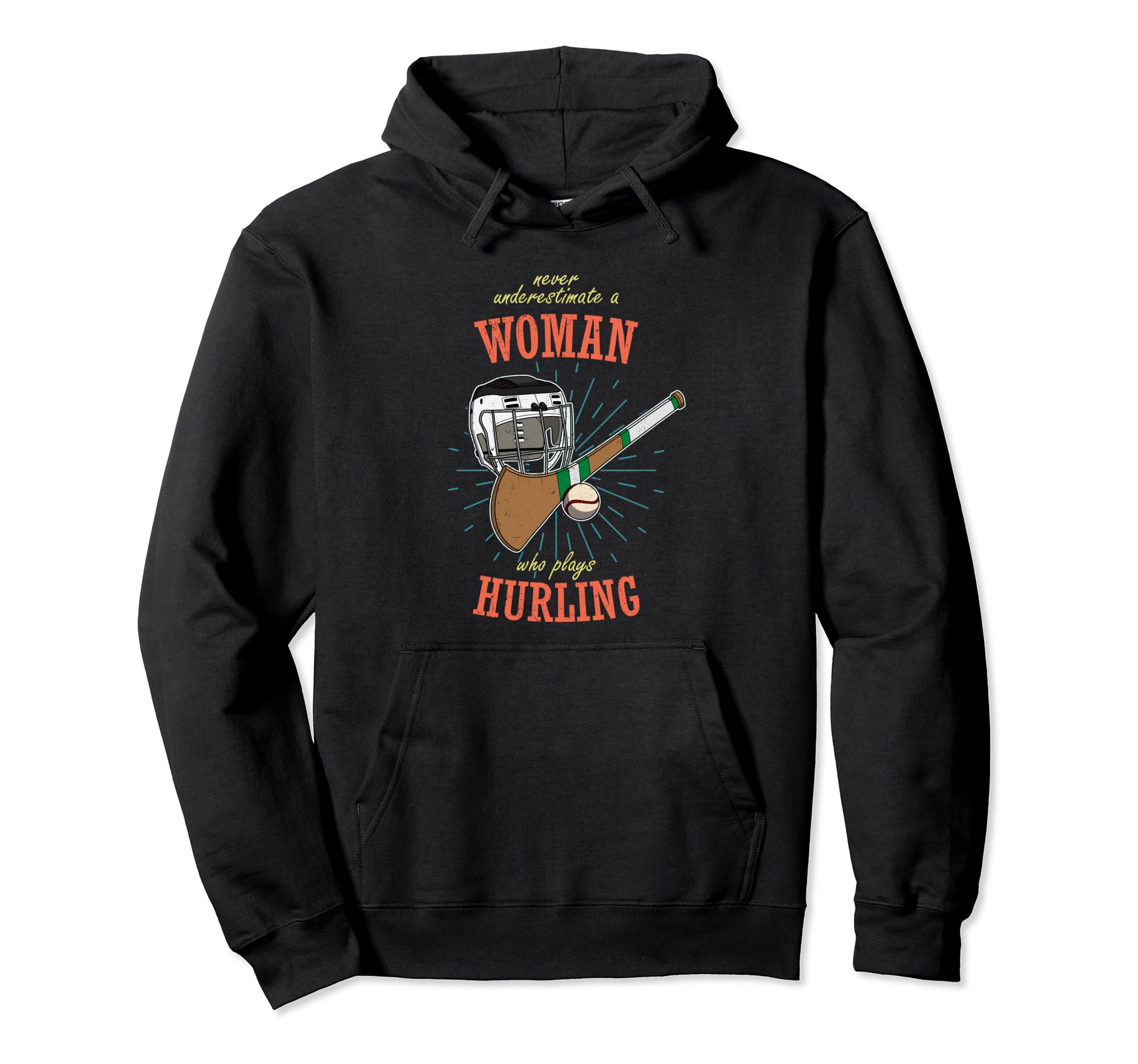 Hurling Helmet Athletic Goalkeeper Hoodie - Custom Art Print for Adults
