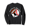 Poppa Ballers Funny Baseball Sweatshirt - Minimalist Print for Adults