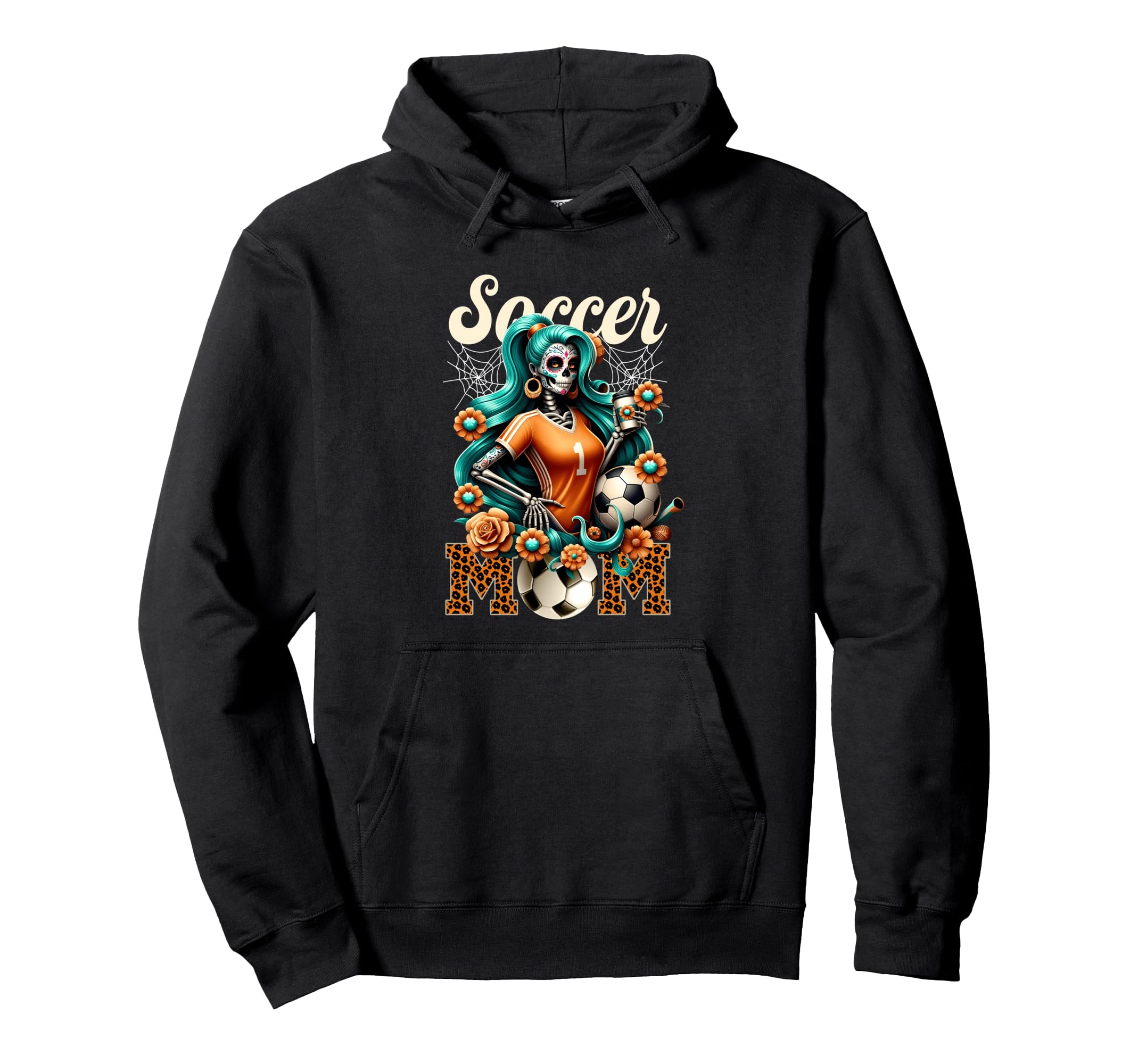 Soccer Mom Sugar Skeleton Coffee Hoodie - Trendy Graphic for Adults