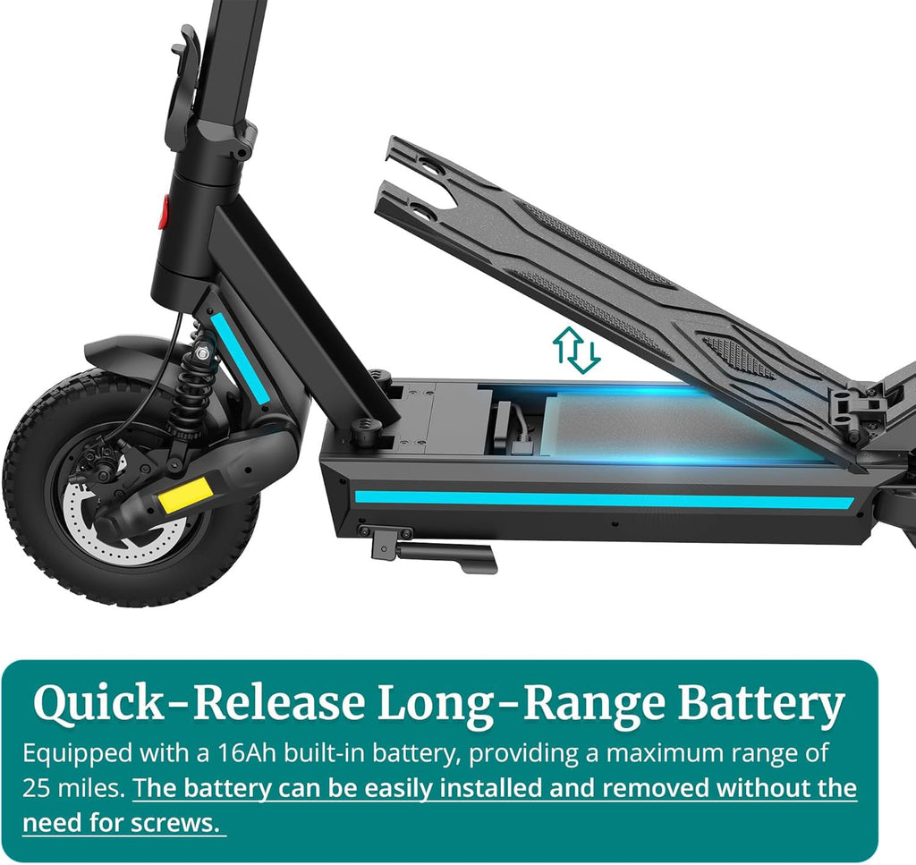 G4 Series Electric Scooter for Adults, 500-650W Motor 10"/11" Shock Absorbing Tires, Max 25-45 Miles Long Range 20-38MPH Top Speed, with Electric Code Lock Foldable Commuting Electric Scooter