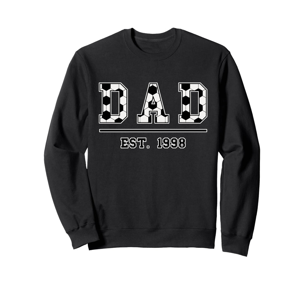 Dad Est 1998 Funny Sports Year Sweatshirt - Trendy Graphic Men Women