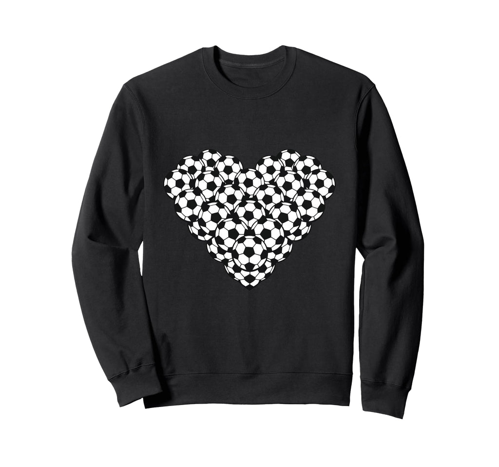 Heart Shaped Soccer Ball Pattern Sweatshirt - Trendy Graphic Unisex