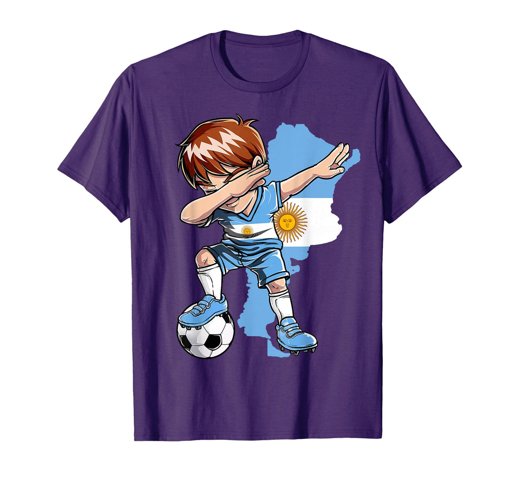Dabbing Soccer Argentina Jersey T-Shirt - Fun Novelty Design Unisex