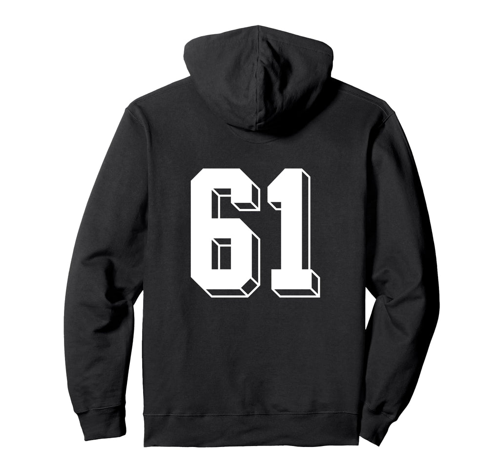 Number 61 Backside 80S 90S Team Jersey Hoodie - Custom Art Print Men Women
