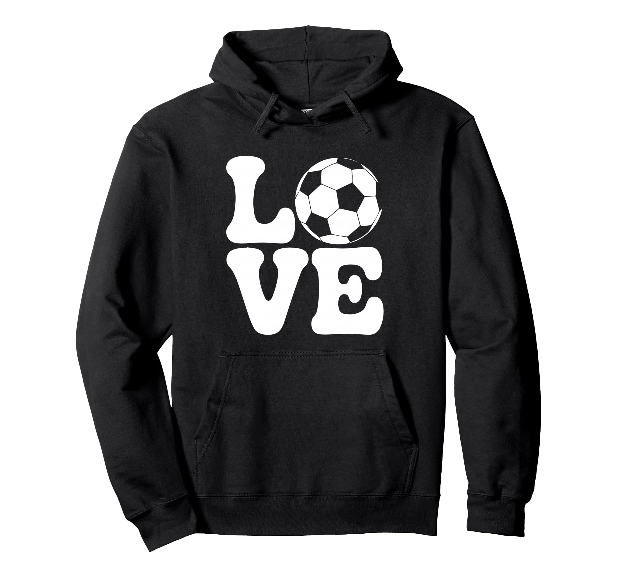 Love Soccer Ball Funny Football Fan Hoodie - Streetwear Style for Adults