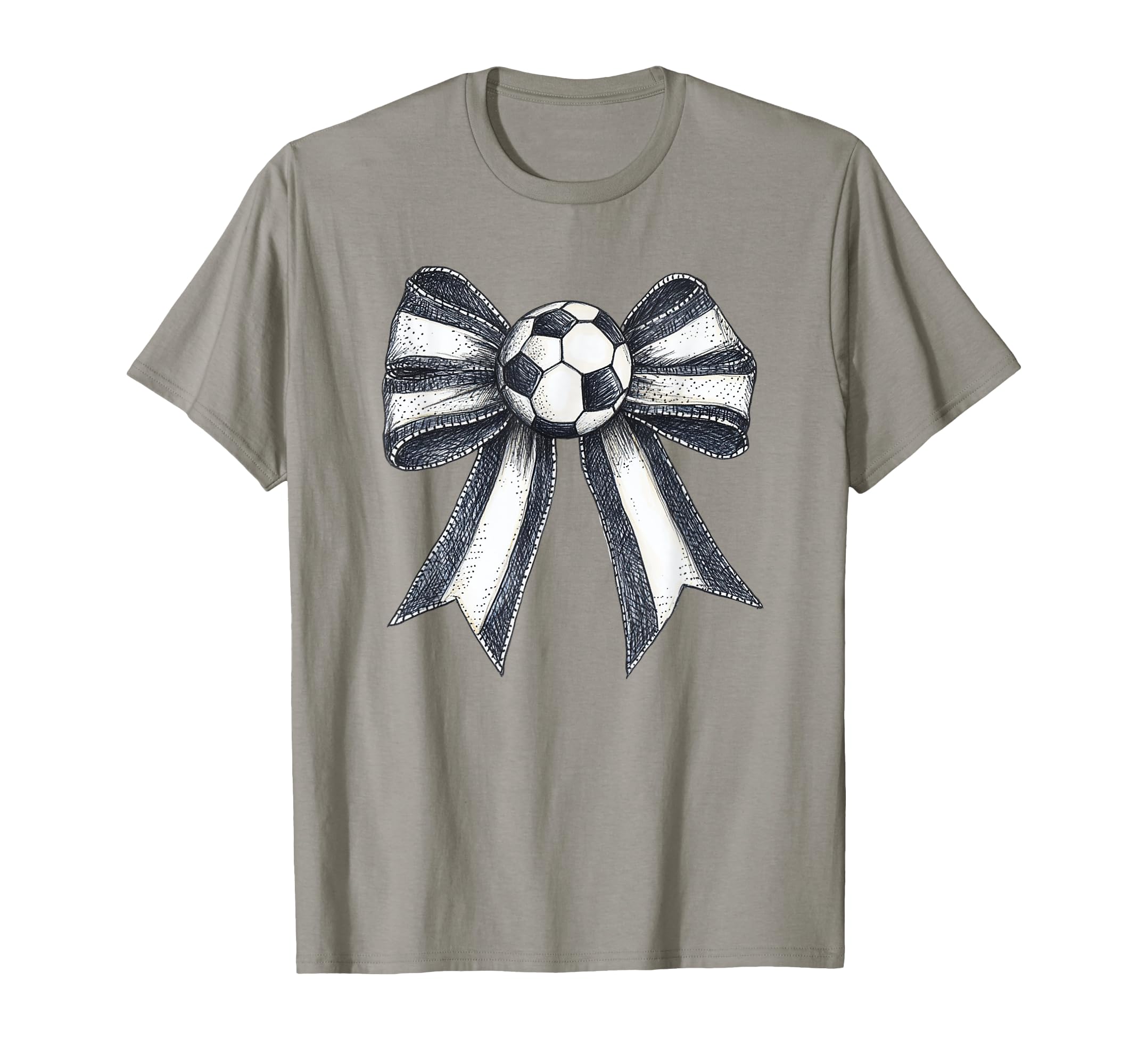 Soccer Coquette Bow Watercolor And T-Shirt - Unique Graphic Men Women