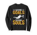 Soccer Goalie Cleat Soccer Net Sweatshirt - Trendy Graphic for Adults