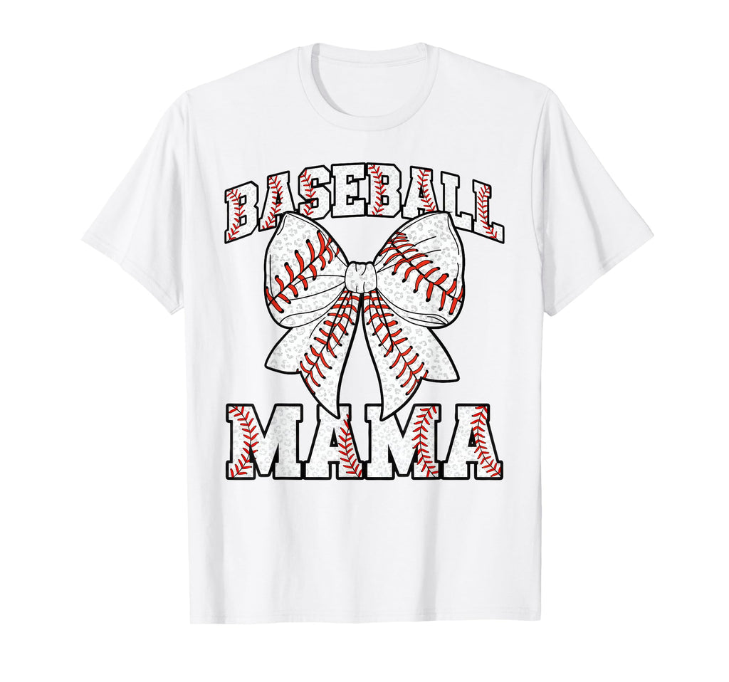 Baseball Mama Sports Mom Leopard T-Shirt - Casual Everyday Wear for Adults