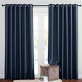 NICETOWN Blackout Curtains and Drapes for Living Room - Thermal Insulated Solid Grommet Top Blackout Panels/Draperies for Kid's Room/Bedroom (Navy, 1 Pair, 80 x 84 Inch)