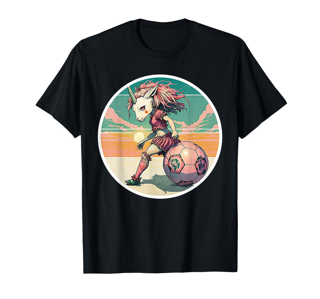 Soccer Anime Manga Unicorn Soccer Outfit T-Shirt - Graphic Print Unisex