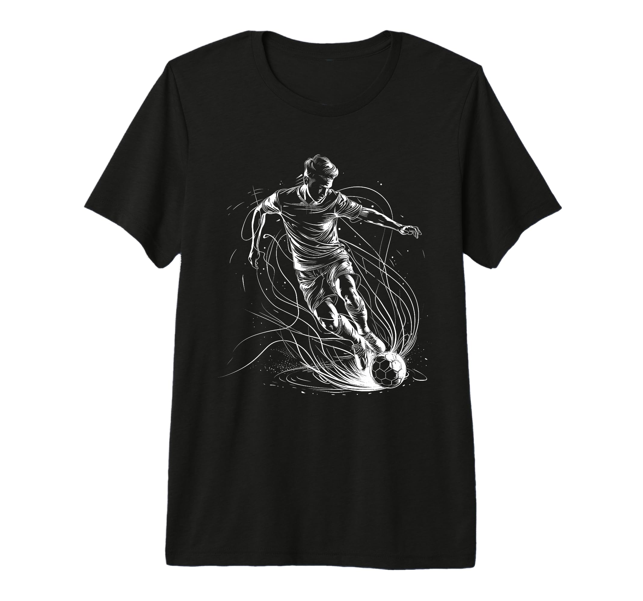 Soccer Player Sports Tri Blend T-Shirt - Fun Novelty Design for Adults
