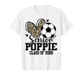 Senior Poppie Class 2026 Soccer Leopard T-Shirt - Aesthetic Graphic Unisex