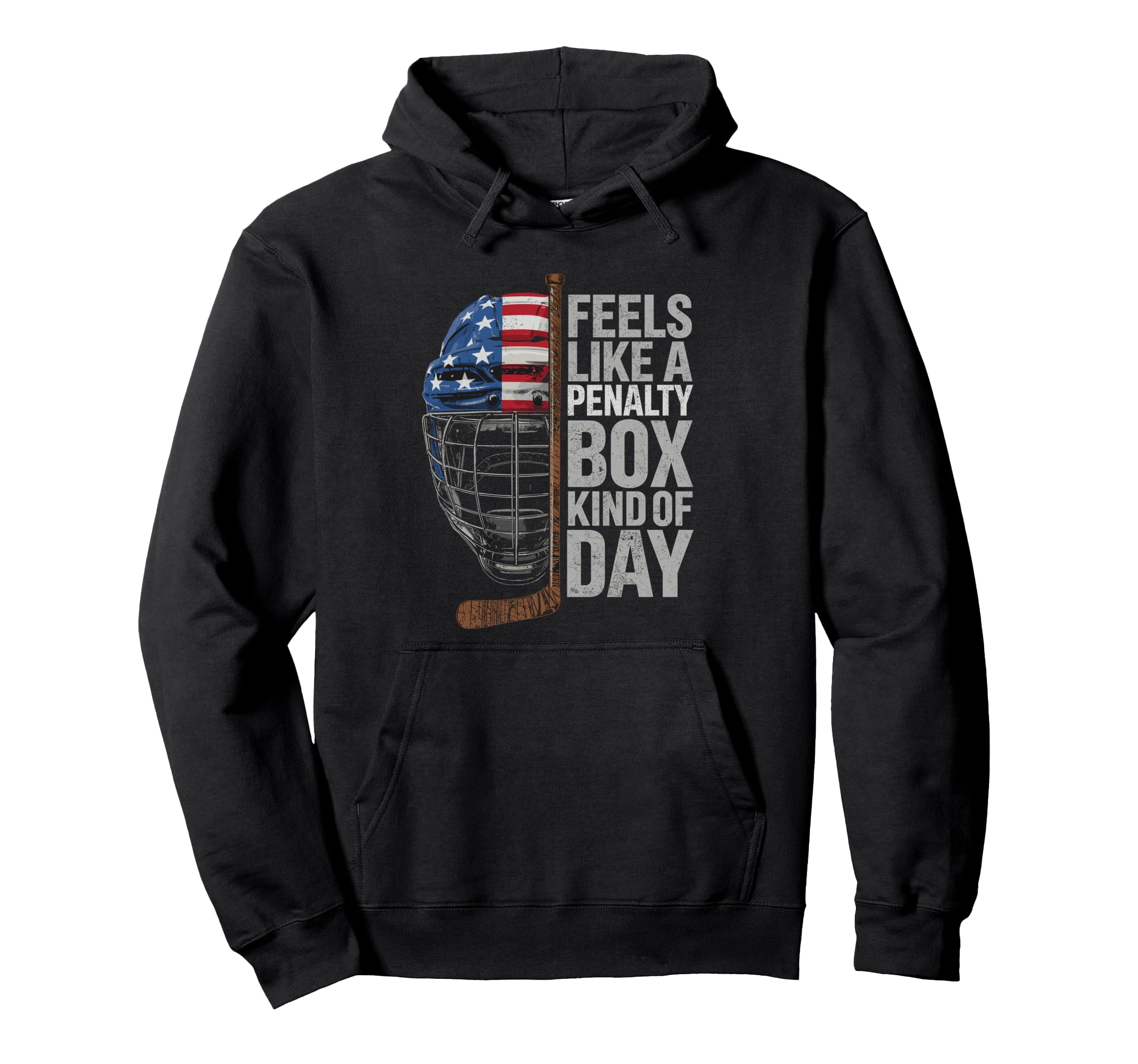 Feels Like Penalty Box Kind Day Ice Hockey Hoodie - Graphic Print Unisex
