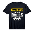 Mens Ich Kicke Balls Striker Football T-Shirt - Graphic Print Men Women