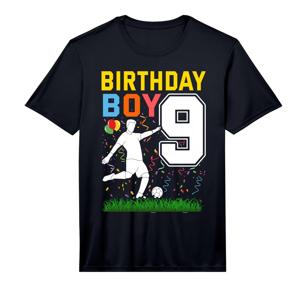 9 Year Old Birthday Soccer 9Th T-Shirt - Fun Novelty Design Unisex