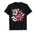 Dabbing Unicorn Liberia Soccer Fans T-Shirt - Streetwear Style Men Women