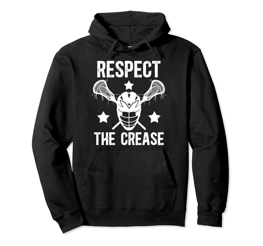 Respect Crease Lacrosse Goalkeeper Hoodie - Custom Art Print Unisex