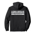 Arkansas Soccer White Text Hoodie - Graphic Print Men Women