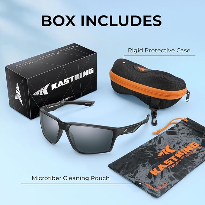 KastKing Osage Polarized Sport Sunglasses for Men and Women, Ideal for Driving Fishing Cycling Running, UV Protection