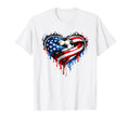 Patriotic Soccer Ball Usa Flag T-Shirt - Casual Everyday Wear Unisex