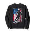 American Flag Soccer Player Sweatshirt - Fun Novelty Design Unisex