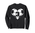 Soccer Number 3 Jersey Funny Sweatshirt - Aesthetic Graphic Men Women