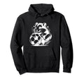 Hamster Soccer Player Ball Hoodie - Casual Everyday Wear for Adults