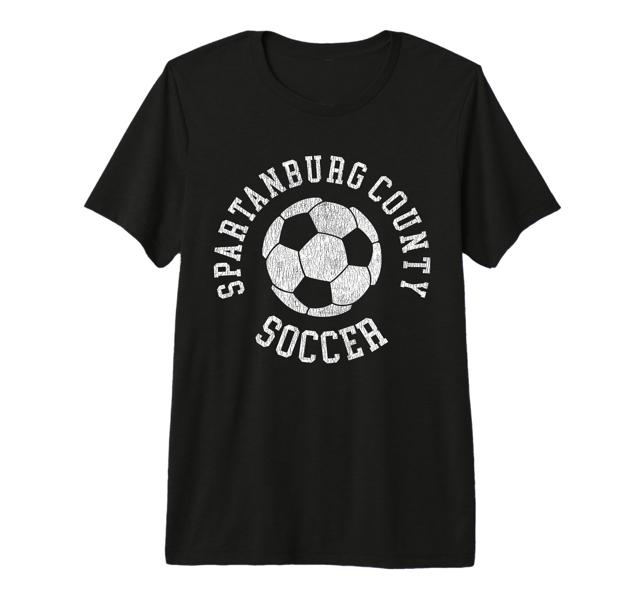 Spartanburg County Soccer Distressed T-Shirt - Casual Everyday Wear Unisex