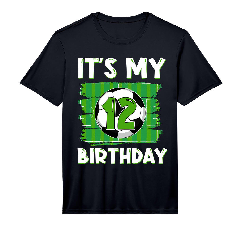 Its My 12 Years Old Birthday Soccer T-Shirt - Graphic Print for Adults