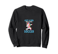 Who Loves Soccer Funny Sport Sweatshirt - Fun Novelty Design for Adults